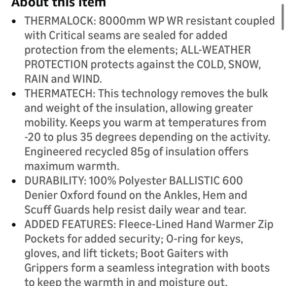 ArcticX White Snow Bib Overalls - Picture 3 of 3